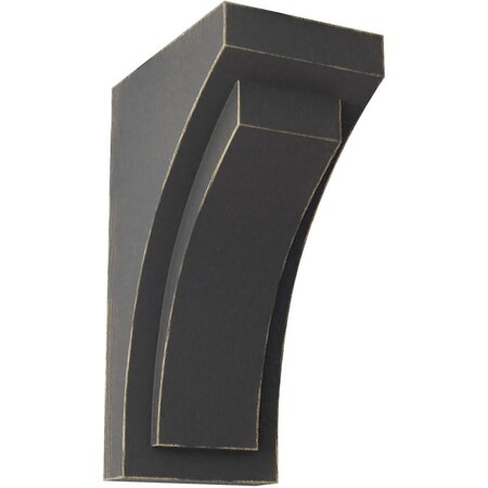 Ekena Millwork 2 1/2"W x 3 3/4"D x 6"H Mini Felix Wood Vintage Decor Corbel, Black CORWD02X03X06FEBL